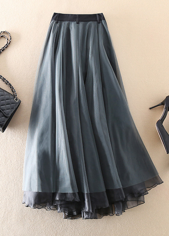 French Grey fashion Patchwork Tulle Skirts